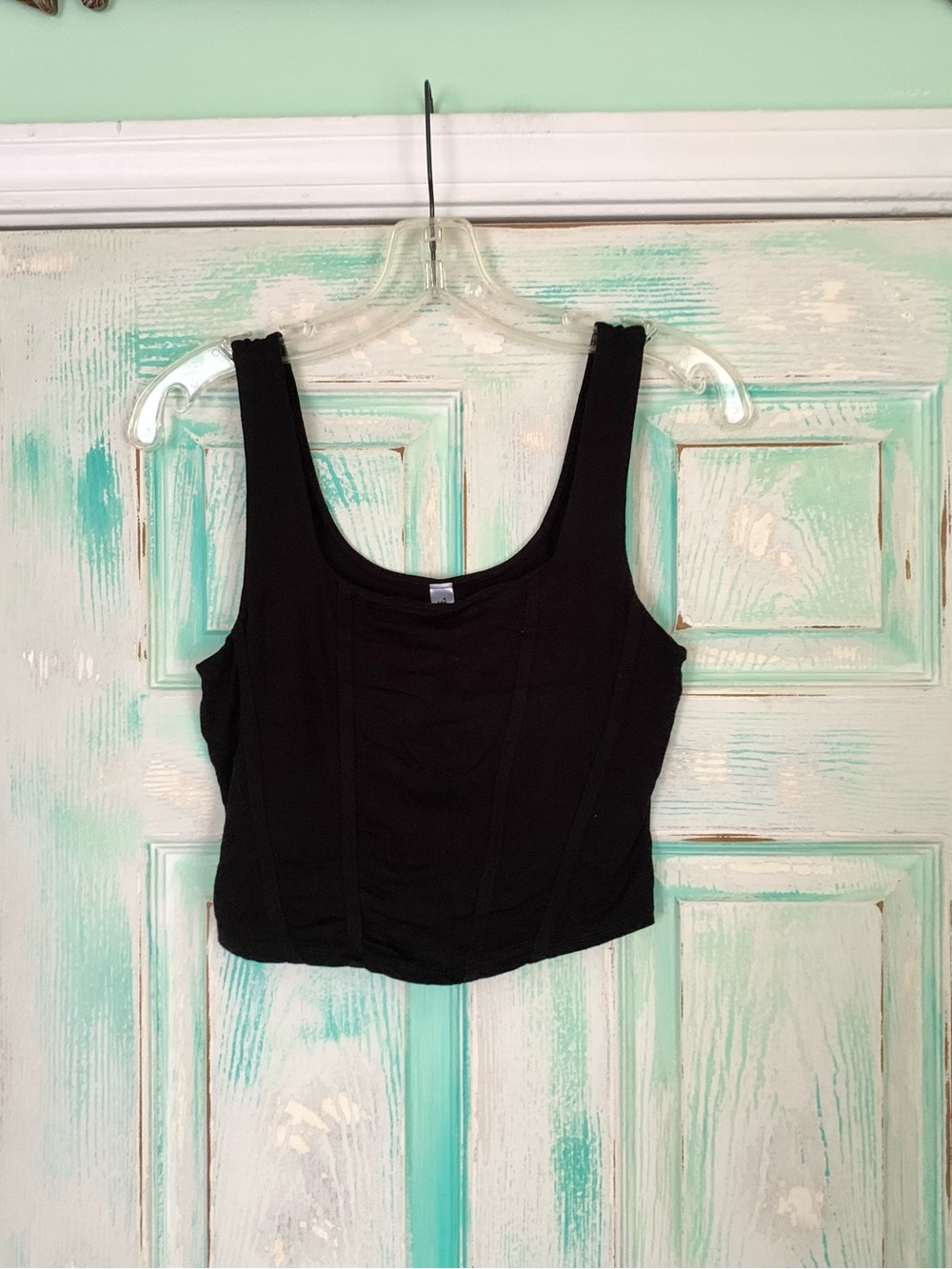 Pebby Forevee Black Keep Your Composure Corset Tank Top Large